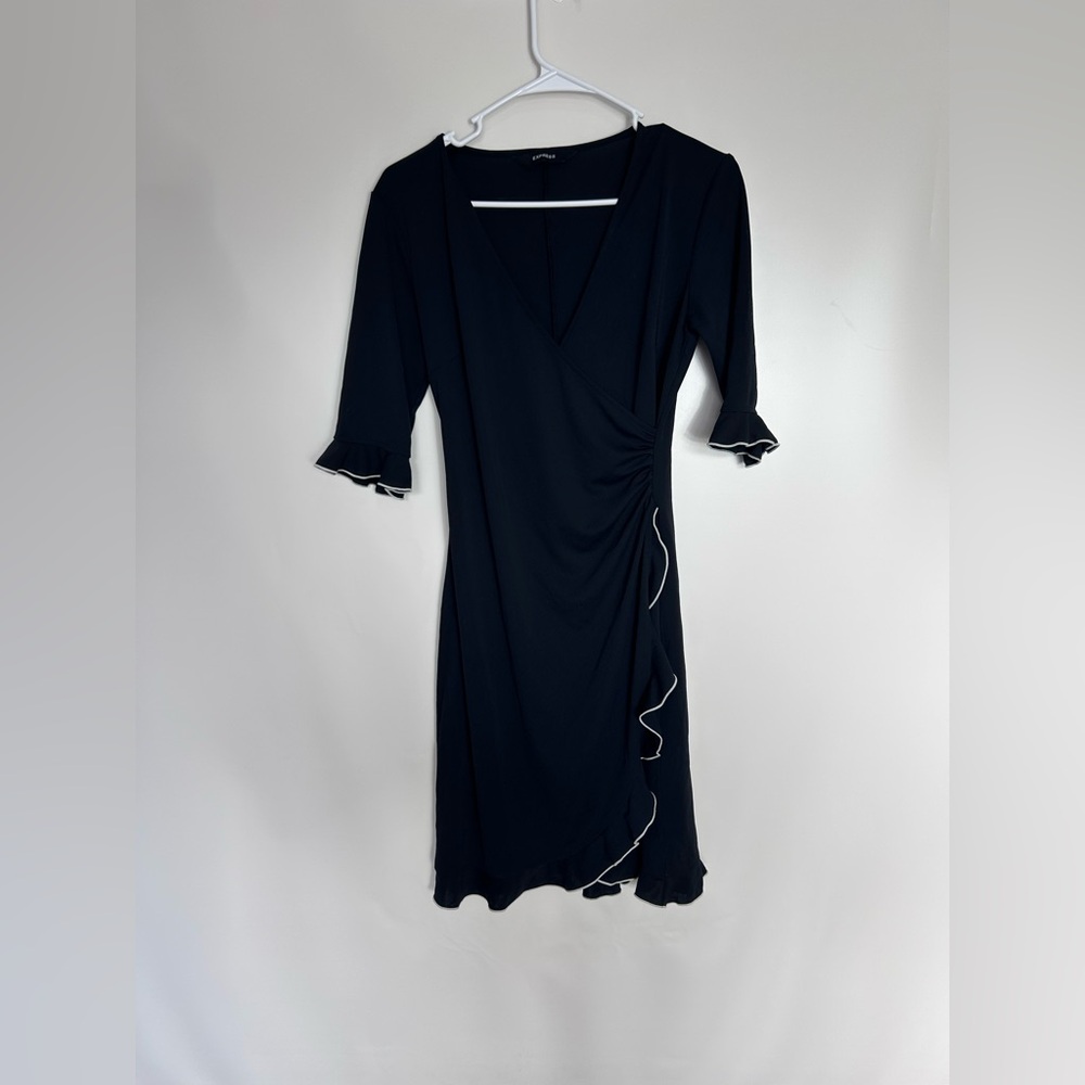 Express Black Wrap‎ Dress | XS/S